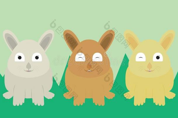 矢量兔子集合有趣的