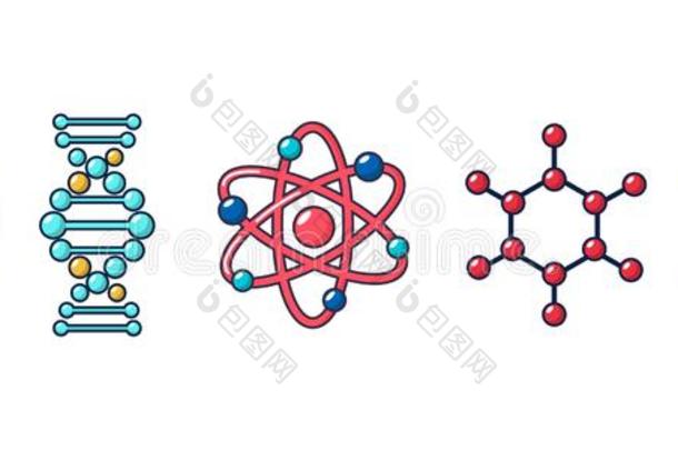分子和原子偶像放置,漫画方式