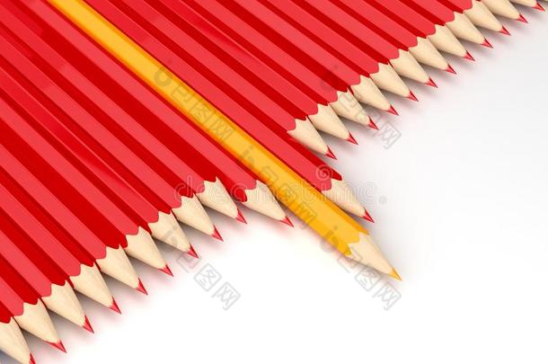 <strong>红铅笔</strong>向白色的和剪下物小路