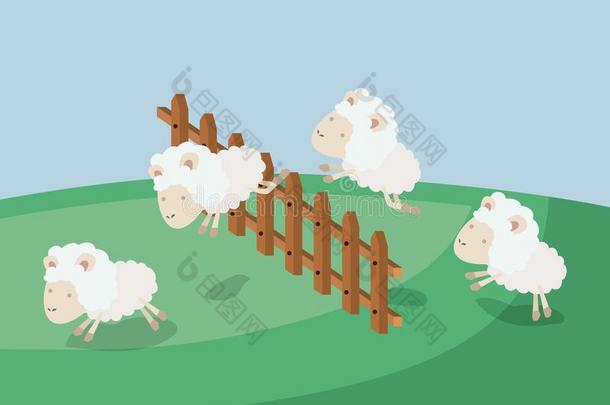 颜色<strong>海报</strong>地点风景关于睡时间和绵<strong>羊</strong>跳木材