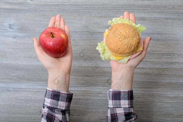 快的食物健康的un健康的生活方式吃决定日常饮食成果