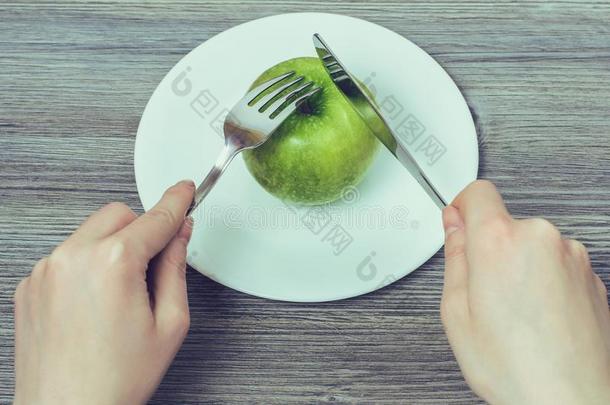 减食疗法节制饮食重量损失女人饥饿观念.观念关于