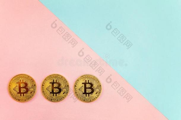 点对点基于网络的匿名数字货币向粉红色的和蓝色背景