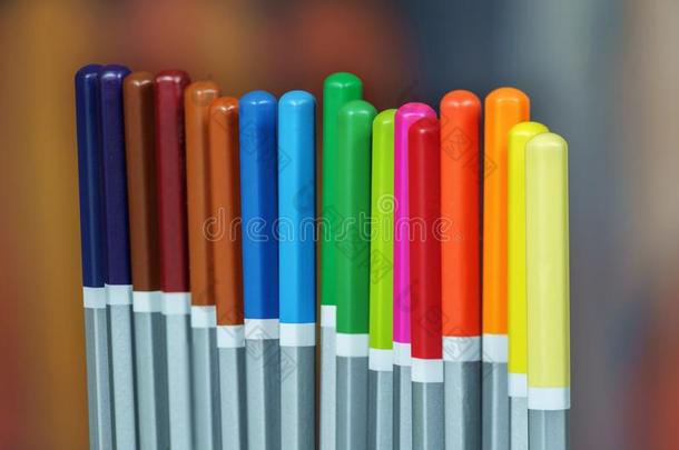 放置关于颜色绘画铅笔
