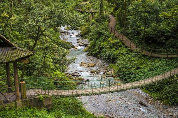 美丽的小的桥采用登上峨眉,四川prov采用ce,Ch采用a