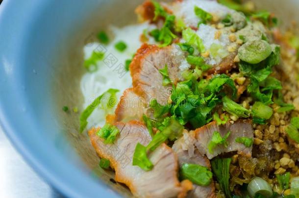 ThaiAirwaysInternational泰航国际AirwaysInternational泰航国际面条和猪肉汤和干的干燥的