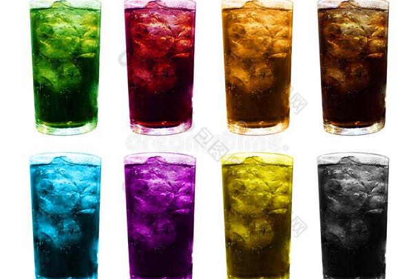冰玻璃水许多颜色,成果果汁颜色ful混合的采用冰英语字母表的第7个字母