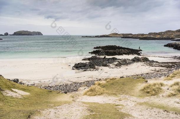 博斯塔。海滩向指已提到的人岛关于吊楔采用苏格兰.
