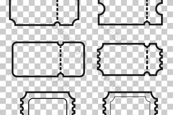 6偶像方式票或优惠券在透明的影响背景