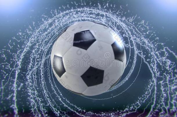 足球球苍蝇发出旋转关于水落下,3英语字母表中的第四个字母说明