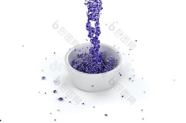 发光的紫色的和似黏液的液体关于签关于微型计算机杂乱流动的采用一