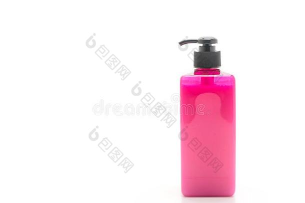 洗发剂或肥皂瓶子向白色的背景