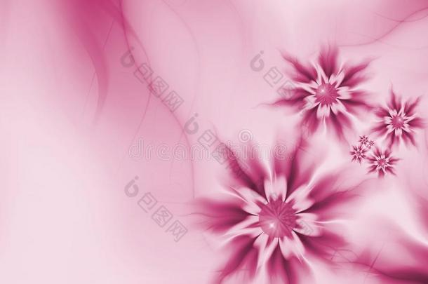 花的原始的样板和位为文本.粉红色的颜色.