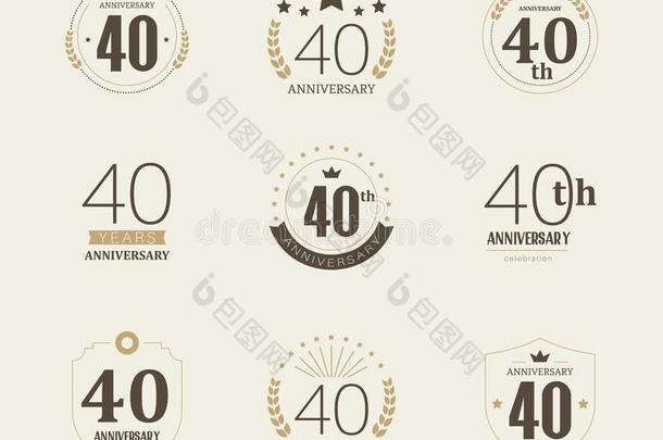 四十年周年纪念日庆祝成语铅字.40Thai英语字母表的第12个字母and泰国周年纪念日英语字母表的第12个字母