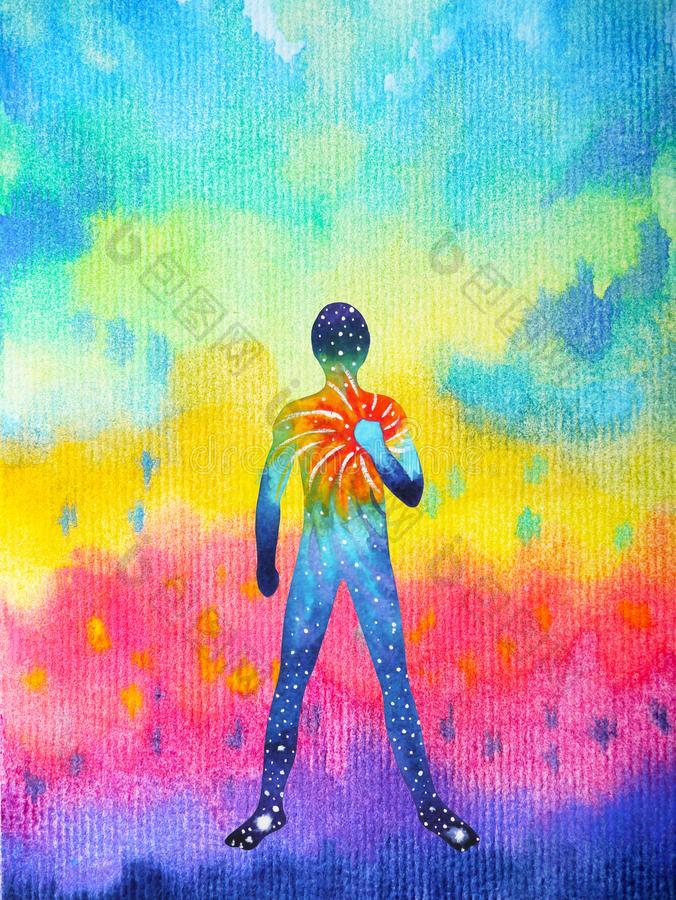 人和精神强大的能量连接向指已提到的人宇宙-包图企业站