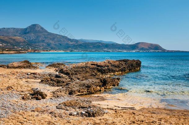 法拉萨纳海滩向克利特岛岛,希腊