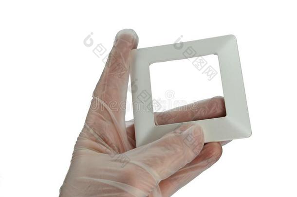 缎白色的设计塑料制品光开关框架拿采用左边的手
