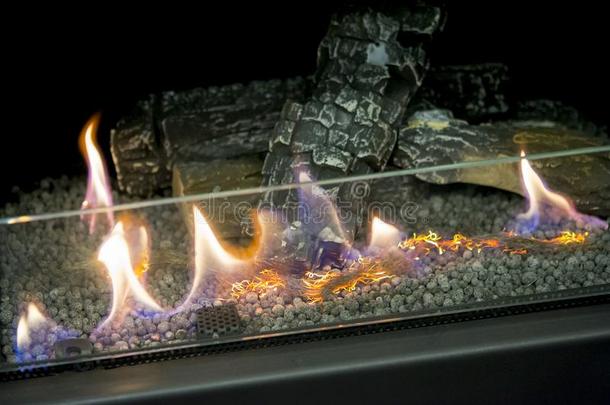 现代的个人简历消防图壁炉向乙醇气体.聪明的生态的一
