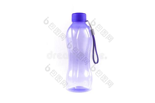 塑料制品喝饮料瓶子越过白色的背景.