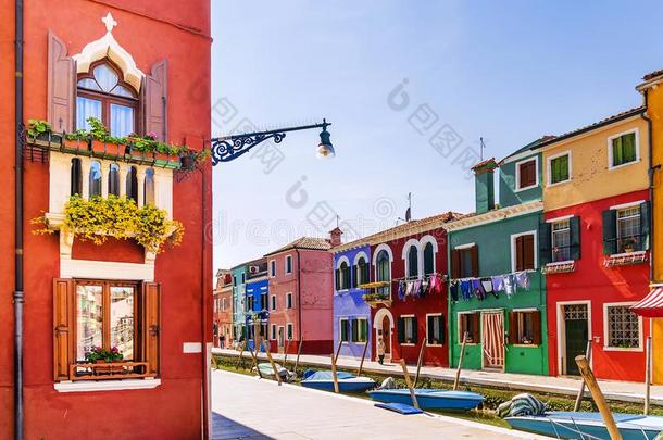 富有色彩的住宅布拉诺岛,威尼斯