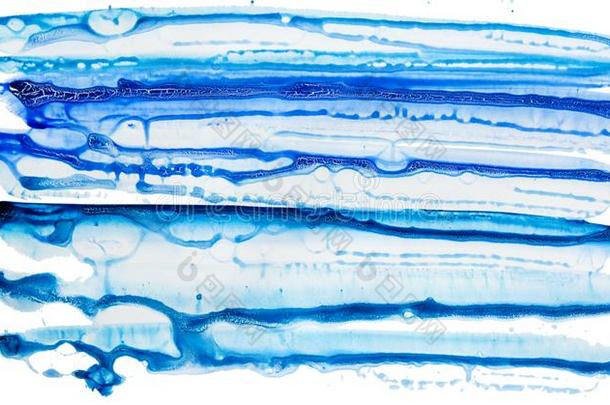 抽象的墨水模式向水反拨力纸.水彩蓝色英语字母表的第2个字母