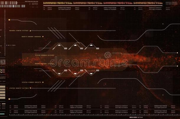 int.嘿-技术用户界面上端在上面展览和数字的资料告密者