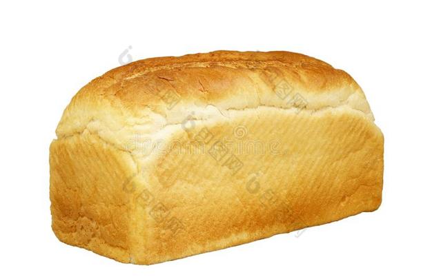 白色的面包隔离的向白色的背景