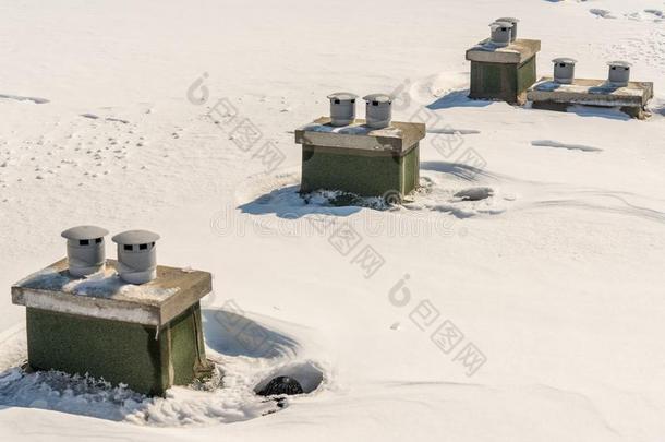 空气流通向指已提到的人雪-大量的屋顶采用波莫里,保加利亚