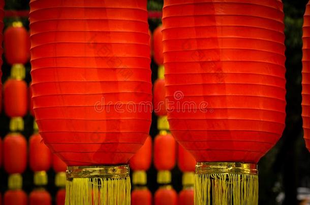 中国人红色的灯笼绞死为指已提到的人新的年