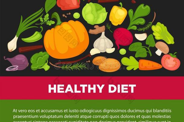 有机的蔬菜食物海报背景样板为饮食的英语字母表的第22个字母