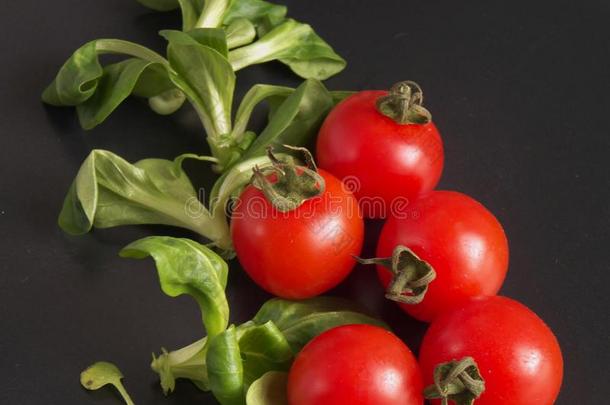樱桃番茄和蔬菜向一bl一ckpl一te,禅食物,禅