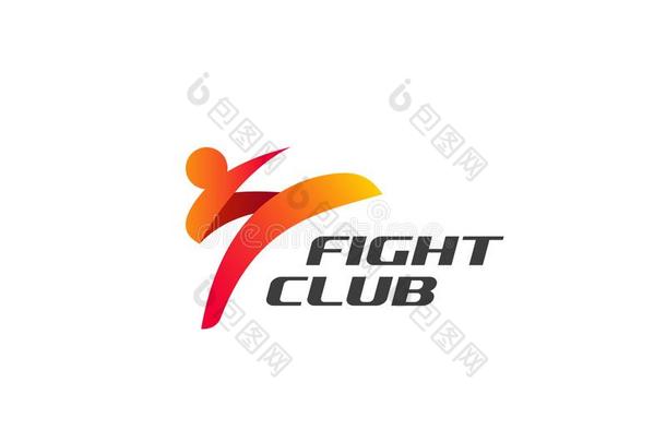 战斗俱乐部空手道跆拳道跆拳道标识设计