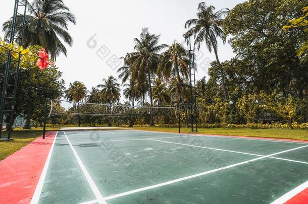 羽毛球法院采用马尔代夫求助,宽的角射手