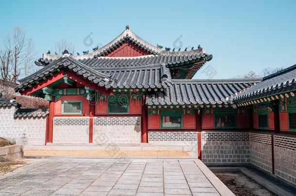 京秋宫传统的建筑学采用首尔,朝鲜
