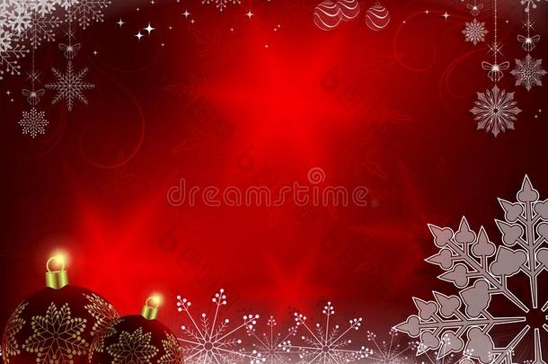圣诞节红色的背景和col.紫红色杂乱和雪花.