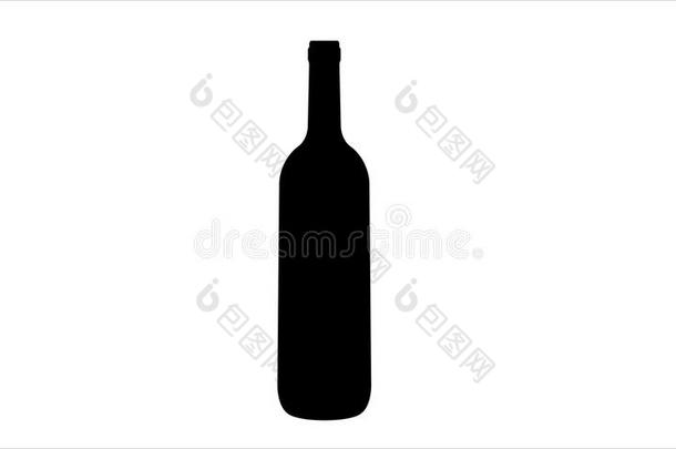 指已提到的人现实的轮廓关于葡萄酒瓶子在外部软木.