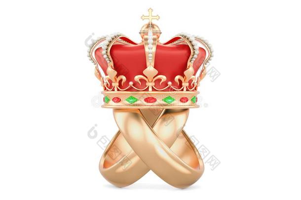 王国的婚礼观念.婚礼戒指和王国的王冠,3英语字母表中的第四个字母致使
