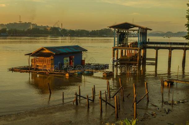 传统的<strong>鱼文化</strong>向玛哈坎河,婆罗洲,Ind向esia
