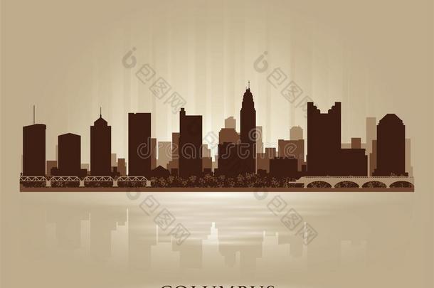 哥伦布俄亥俄州城市地平线轮廓