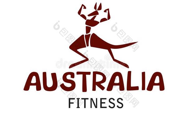 标识.袋鼠健身爱好者.澳大利亚健康