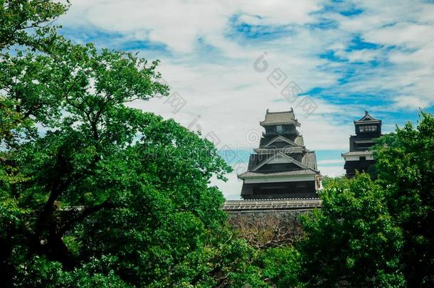 熊本城堡是（be的三单形式坐落的采用熊本地方官的任期,黑色亮漆.在temperature-humidityindex温度湿度指数