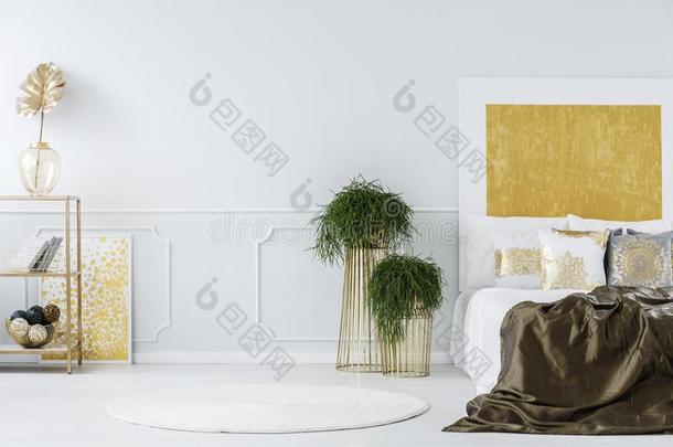 金绘画采用优美的卧室