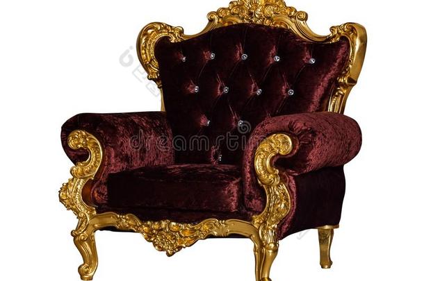 奢侈金色的纺织品椅子
