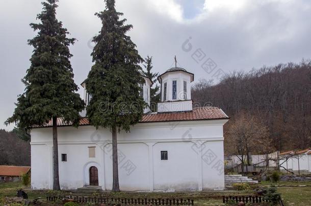 中古的把它锁起来修道院关于神圣的<strong>救助</strong>者斯维蒂矿泉,保加利亚