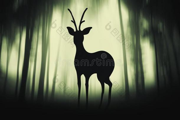 <strong>鹿</strong>采用神秘的森林说明