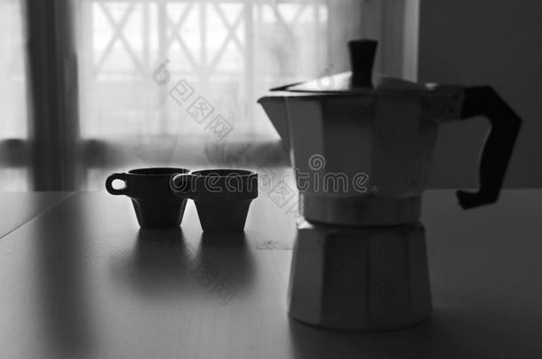 浓咖啡咖啡豆和摩卡咖啡