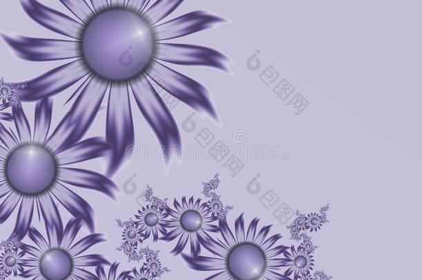 花的原始的样板和位为文本.紫色的颜色.
