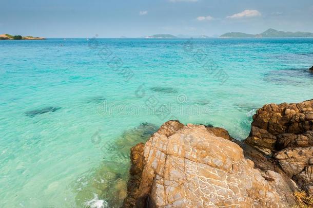 美丽的海景画在岛萨梅森,<strong>春武里</strong>,泰国