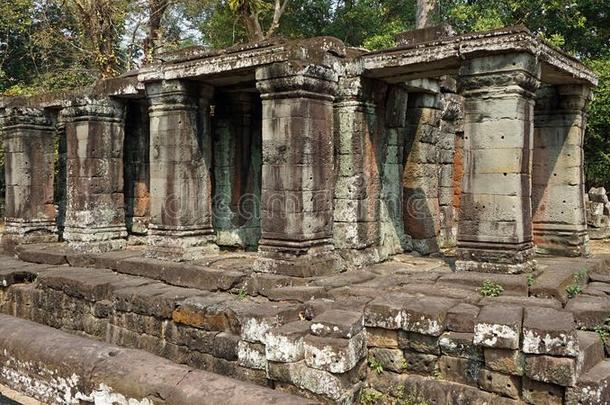 安可泰国或高棉的佛教寺或僧院庙复杂的