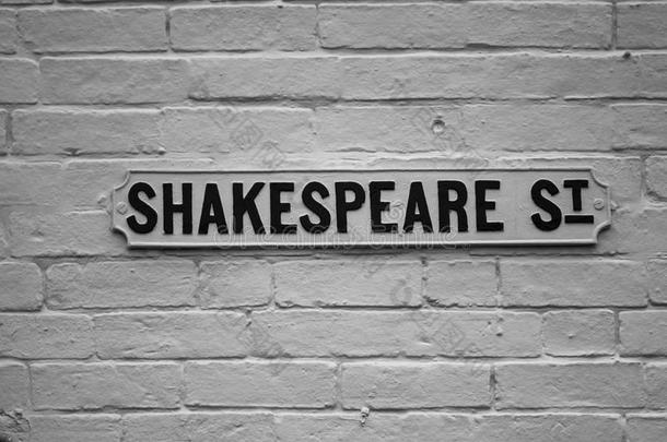 莎士比亚大街符号为英语文学教师或年